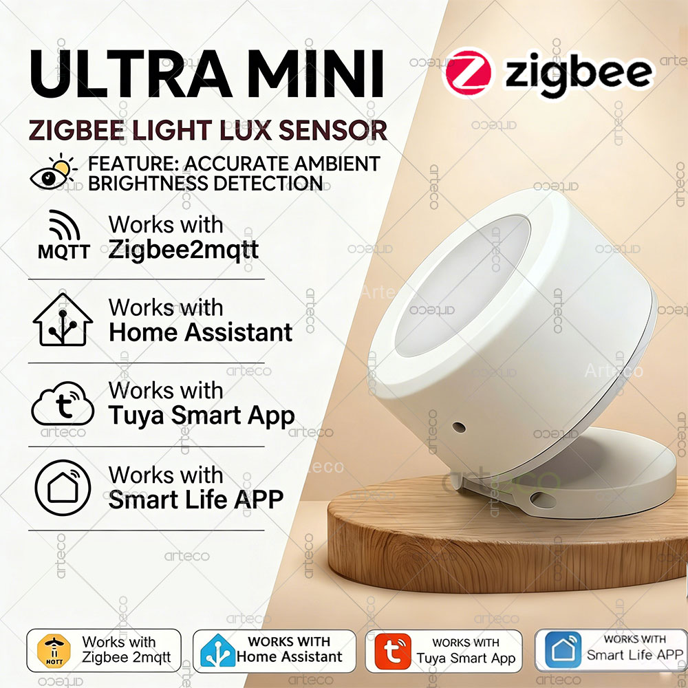 Smart Home Villa - Ultra Mini Czujnik Światła Zigbee Detektor