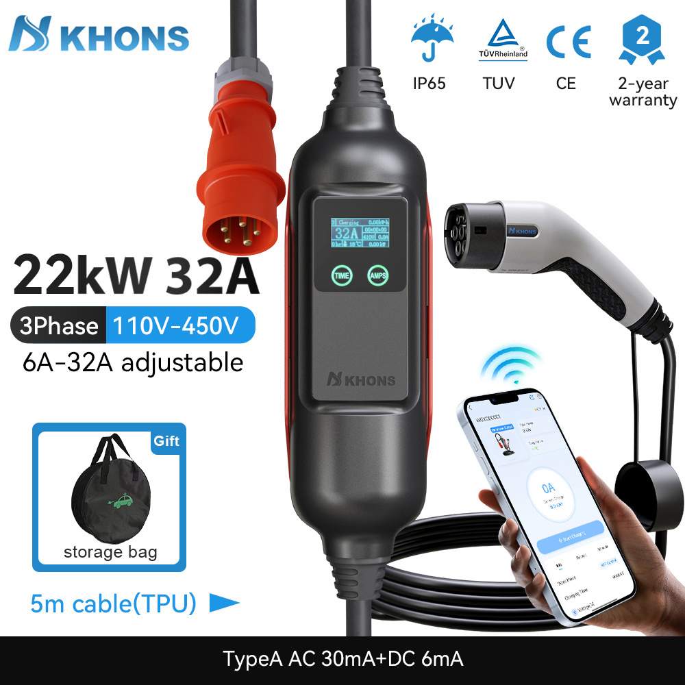 Smart Home For Pc - Khons Przenośna ładowarka EV Typ2 32A
