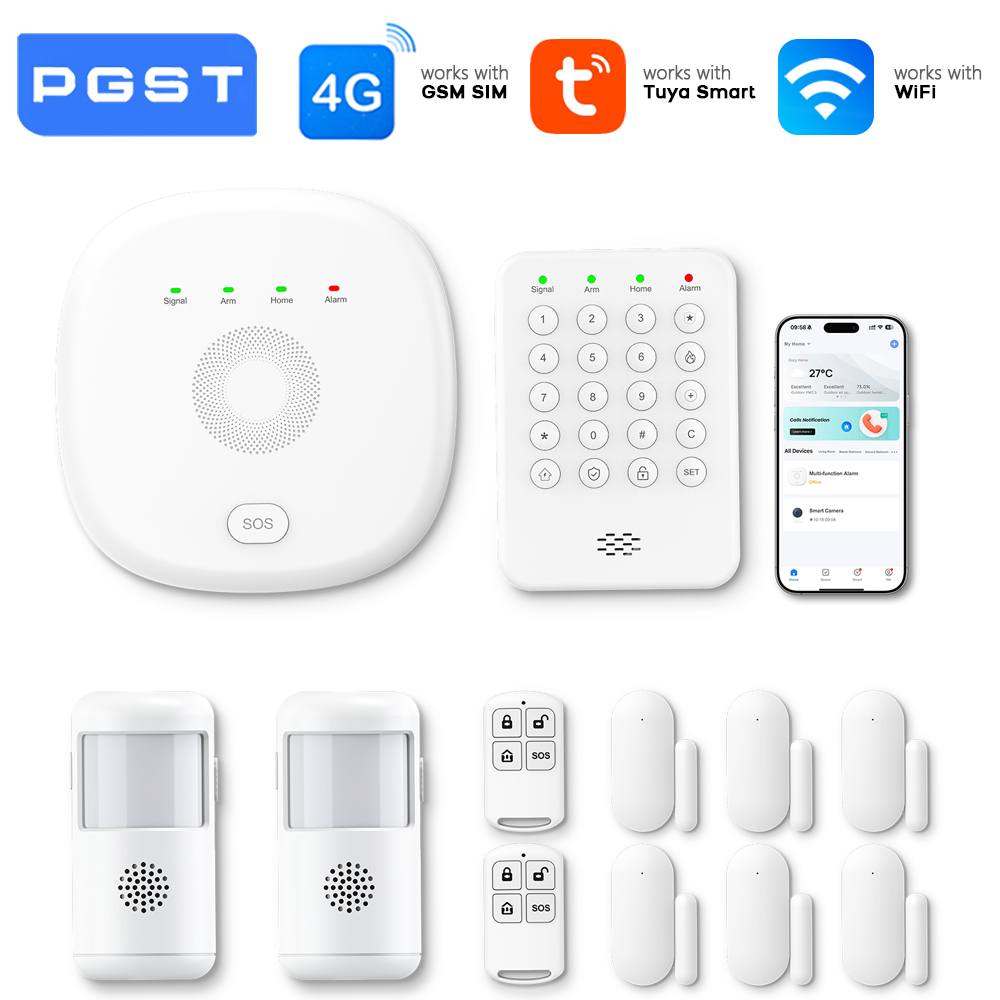 Smart Home Demo Kit - Bezprzewodowy system alarmowy WiFi PGST, zestaw