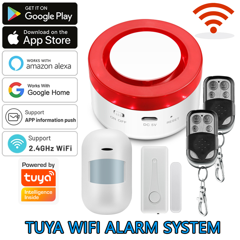 Smart Home Automation System - WiFi Tuya System alarmowy w domu