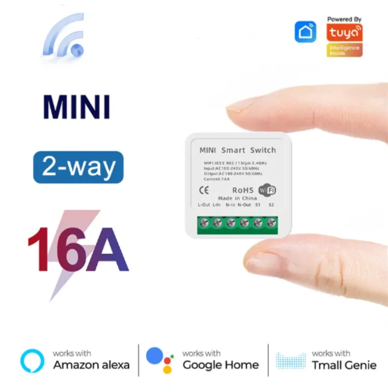 Smart Home Villa - Mini Przełącznik WiFi 16A Aplikacja Smart