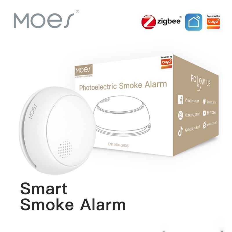 Smart Smoke Detector - Czujnik dymu MOES ZigBee, inteligentny, bezprzewodowy,