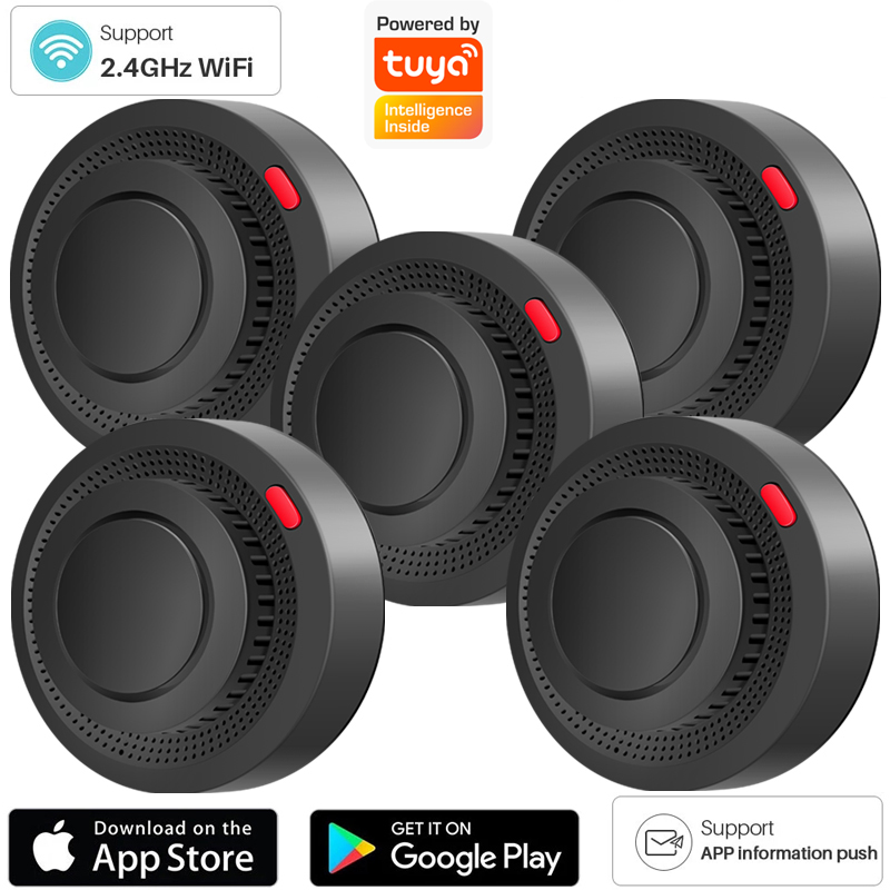 Smart Smoke Detector - Czujnik dymu WiFi 2.4G, bezprzewodowy alarm