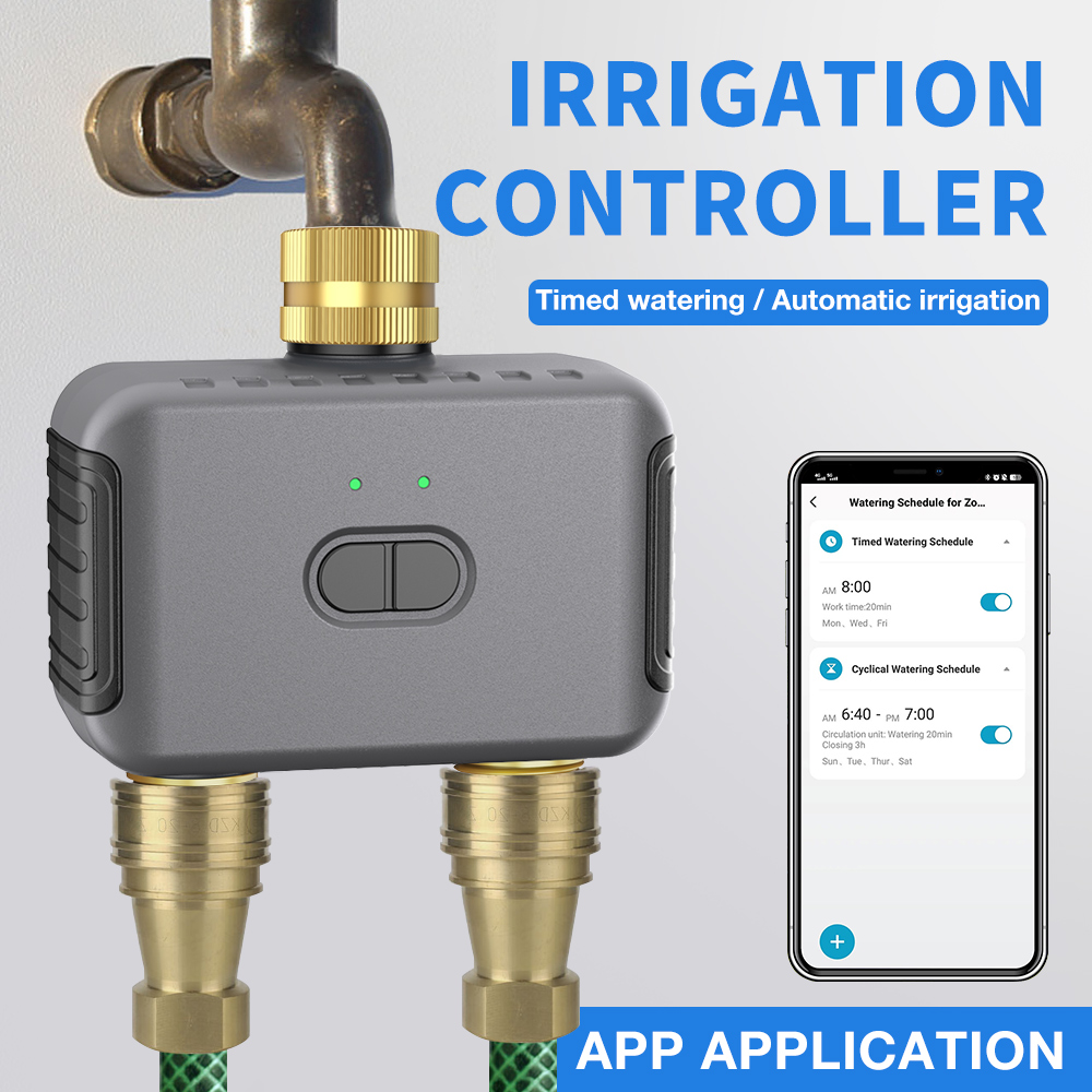 Smart Home Full System - Programator podlewania Tuya 2 strefy, automatyczny