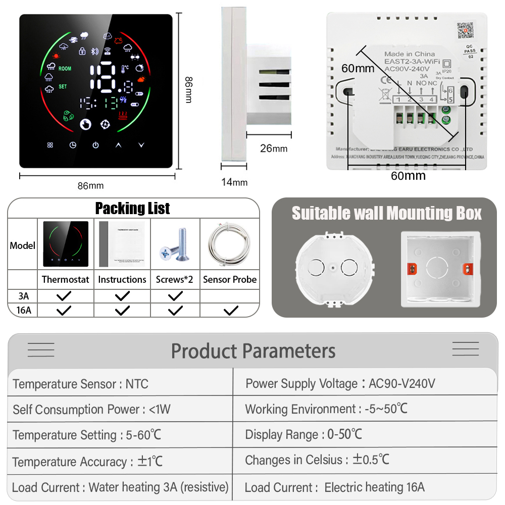 Tuya WiFi inteligentny termost – Smart Home Full System recenzja i cena