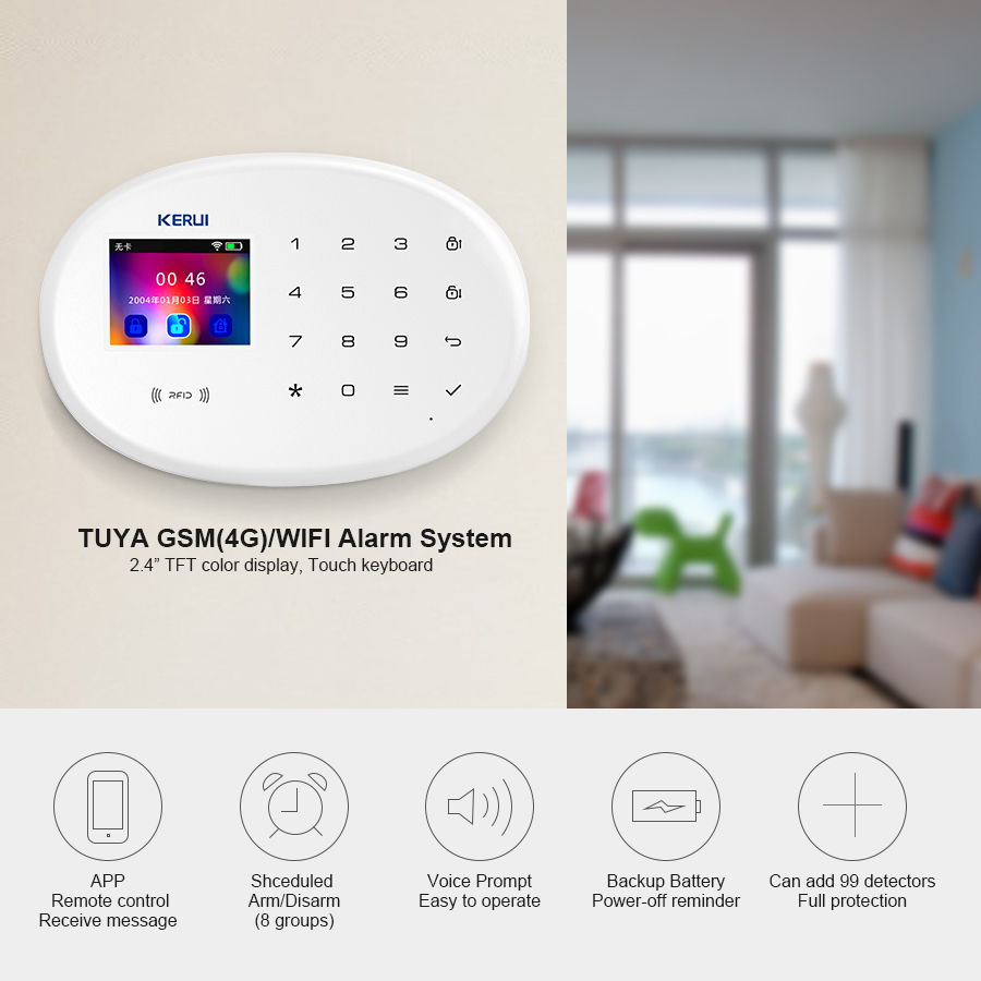 KERUI W202 WIFI zestaw alarmow – Smart Home Demo Kit recenzja i cena